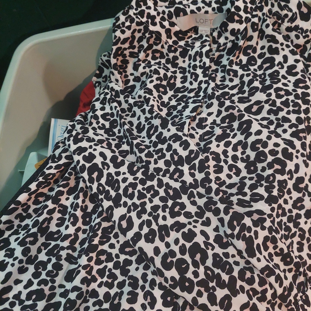 LOFT Leopard Print Blouse